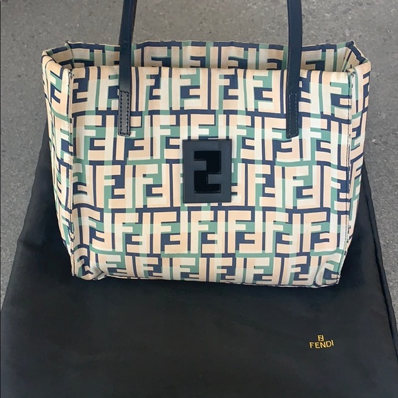 FENDI MULTI-COLOR ZUCCA TOTE - Picture 2 of 8